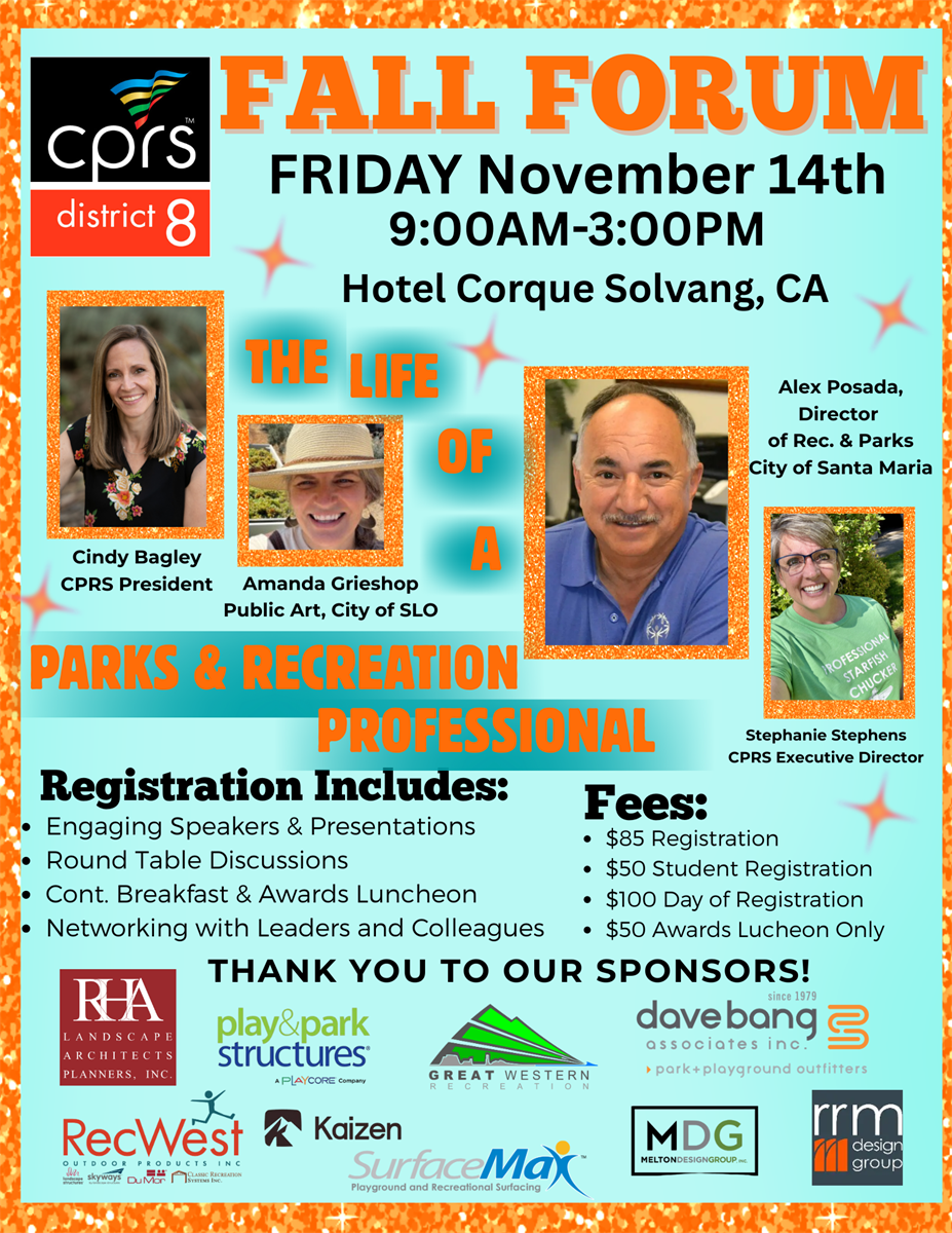 Join CPRS District 8 for our Annual Fall Forum event! Come and see what 